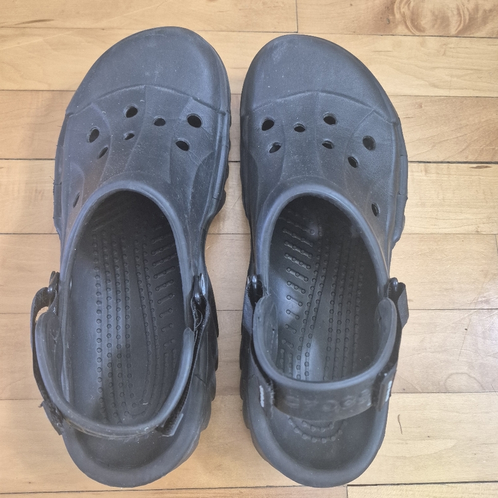 Crocs Baya Clogs Slip On Waterproof Sandals Black Sz 10